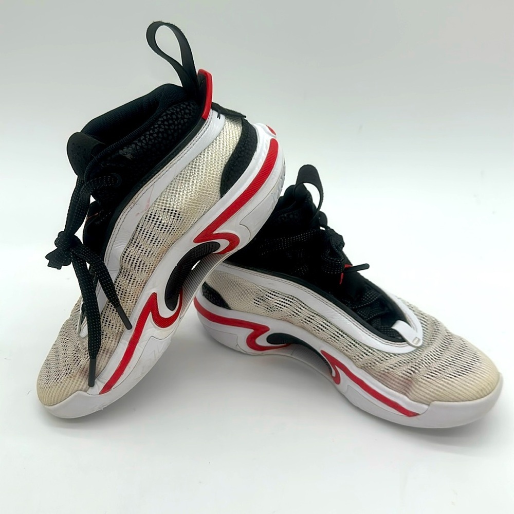 Air Jordan XXXVI 36 Red White Sneakers Size 4.0 Youth DA9054-100
